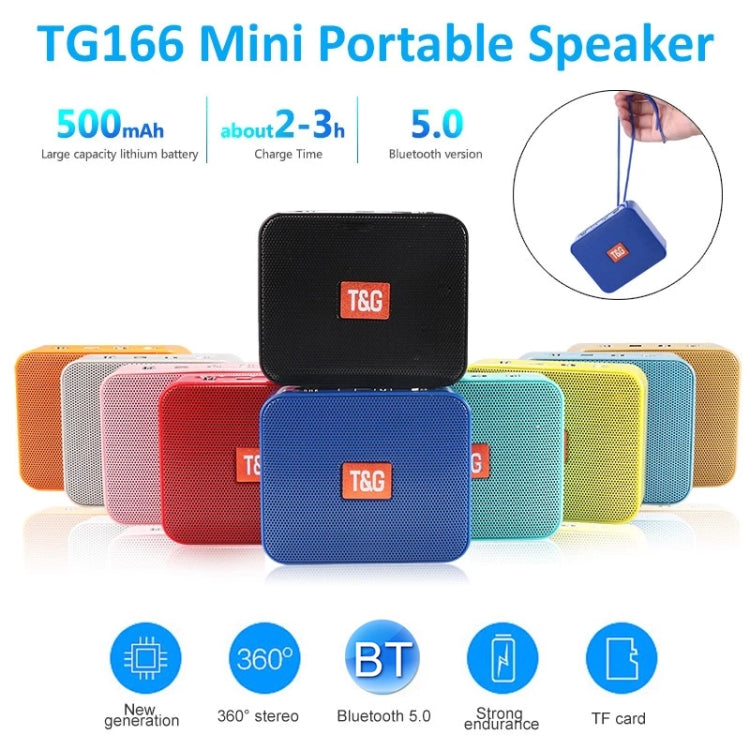 Altavoz Pequeño Portátil T&G Tg166 Inalámbrico Bluetooth (Negro)