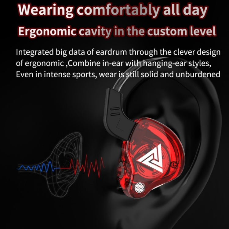 Auriculares Deportivos Qkz Ak6-X Subwoofer Cableado 3.5mm (Azul, 2 Pcs)