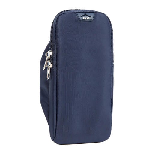 Bolsa Brazo Running B052 Impermeable Monedero Deportes Fitness (Azul Oscuro)