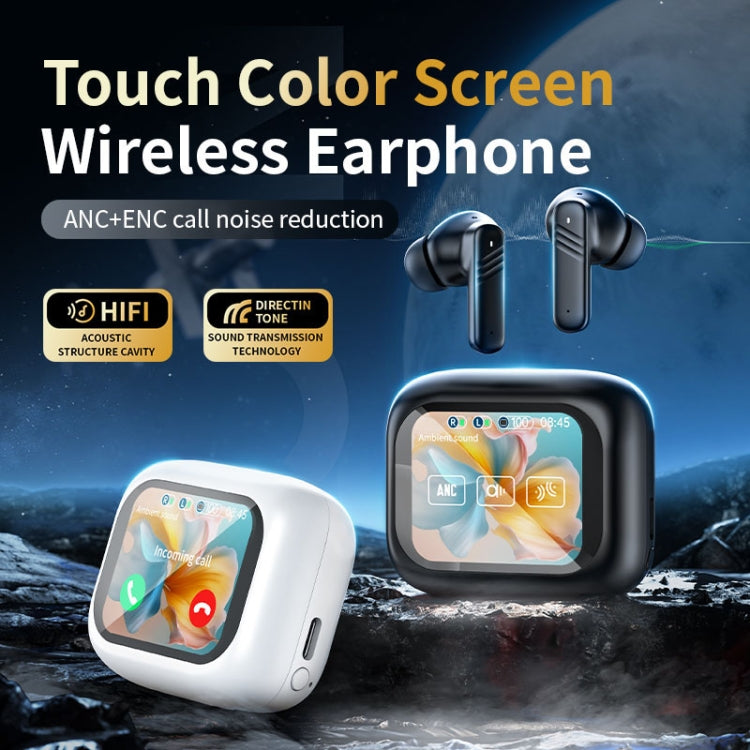 Auriculares Inalámbricos Bluetooth LX-10 Reducción Ruido Dual ANC+ENC Pantalla Táctil (Morado)