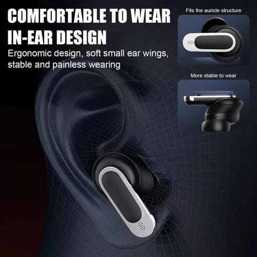 Auriculares Inalámbricos V8 Bluetooth Pantalla Color Inteligente ANC Táctil Reducción Ruido (Dorado)