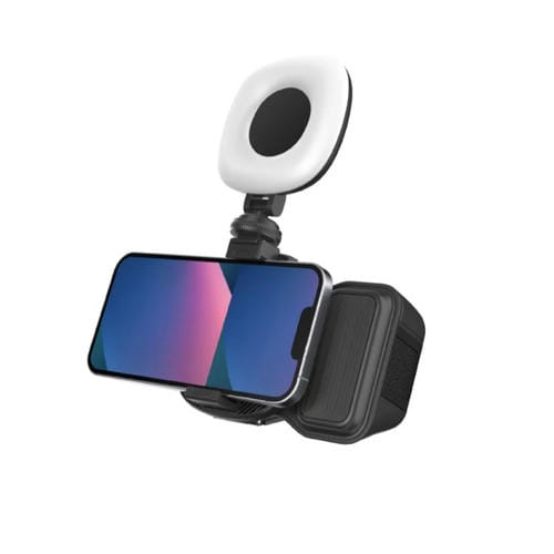 Empuñadura para Cámara de Teléfono con Soporte para Zapata Fría Control Remoto Bluetooth Luz de Relleno