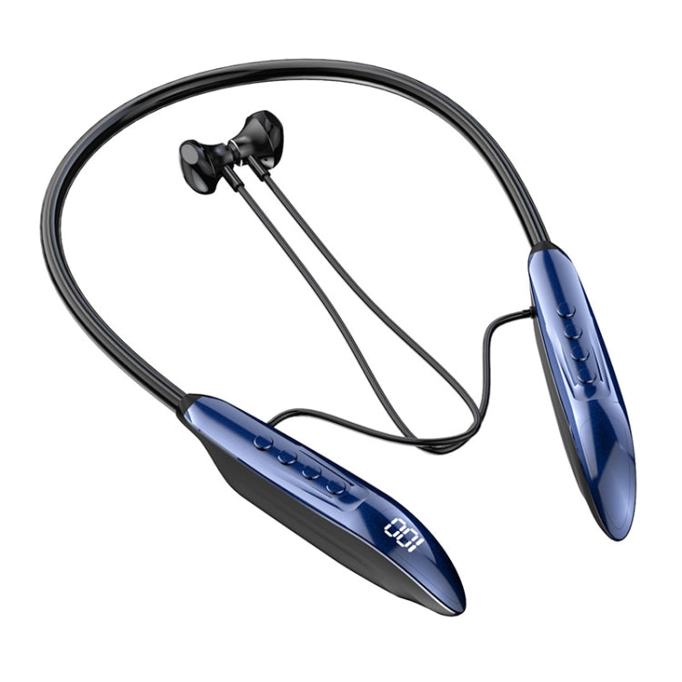 Auriculares Bluetooth M518P Para Correr Colgantes Cuello Modo Espera Prolongado (Azul)