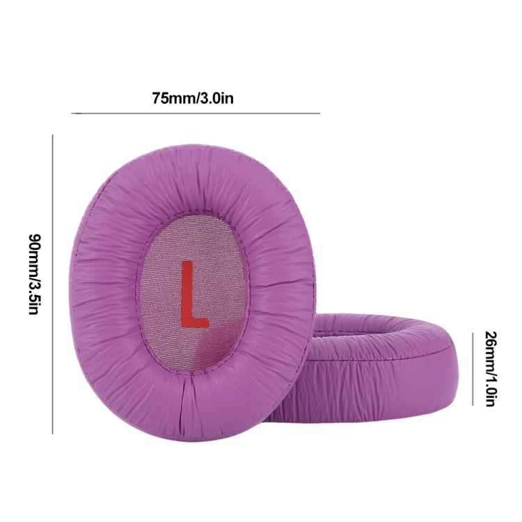 Protectores de Oídos esponja cuero para Auriculares JBL Jr460Nc (Azul)