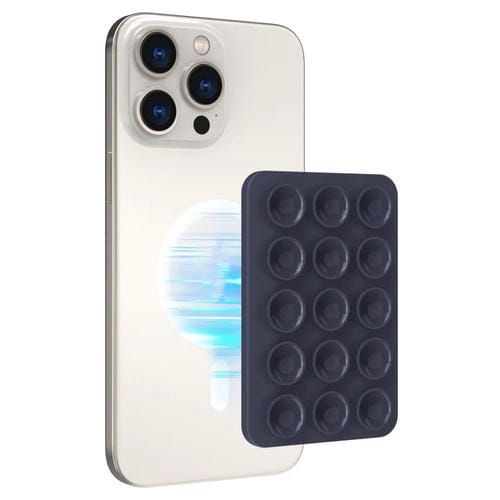 Soporte Magnético para Teléfono Ahastyle Cy202 con Ventosa de Silicona y Adhesivo para Espejo (Azul Oscuro)