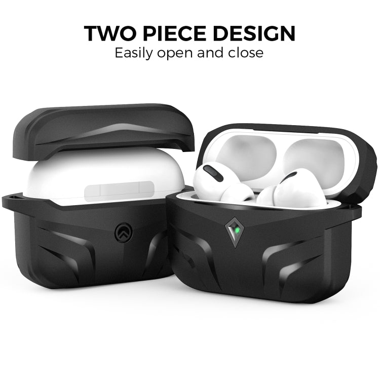 Estuche Protector Ahastyle PT140 Para Airpods Pro Contra Caídas De TPU Con Borde De Diamante (Azul)