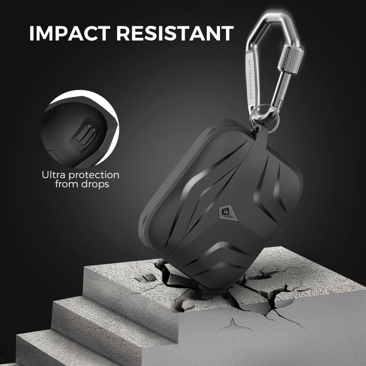 Estuche Protector Ahastyle PT140 Para Airpods Pro Contra Caídas De TPU Con Borde De Diamante (Azul)