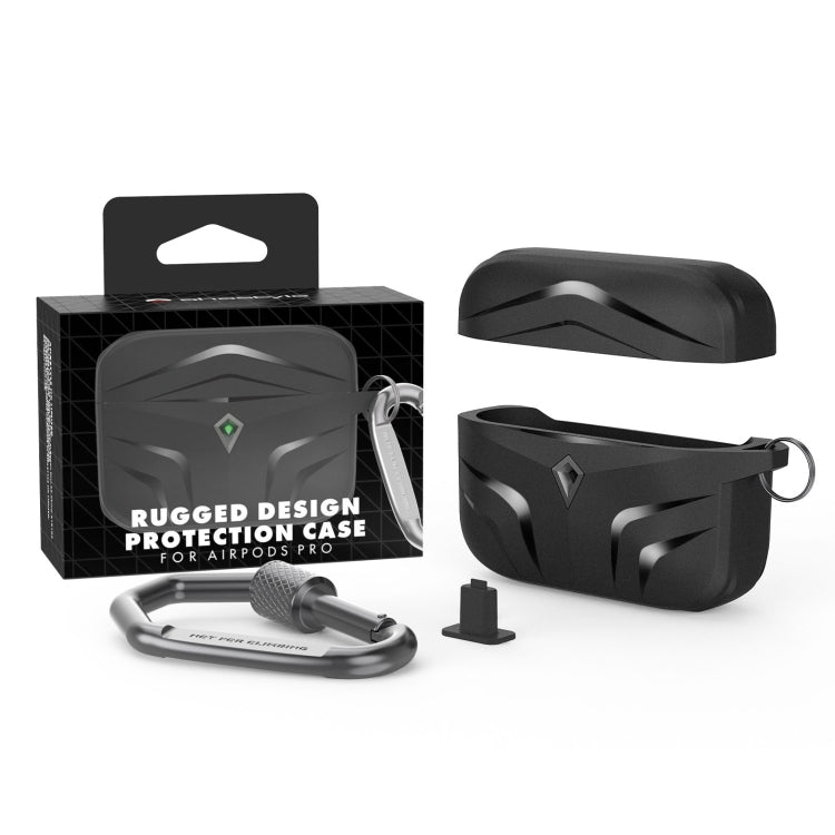 Estuche Protector Ahastyle PT140 Para Airpods Pro Contra Caídas De TPU Con Borde De Diamante (Azul)