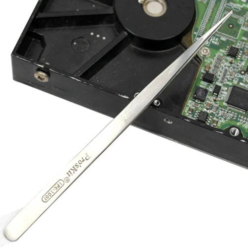 Pinças de Precisão Proskit 1Pk-105T Ponta Reta Aço Inoxidável Antimagnéticas 140mm