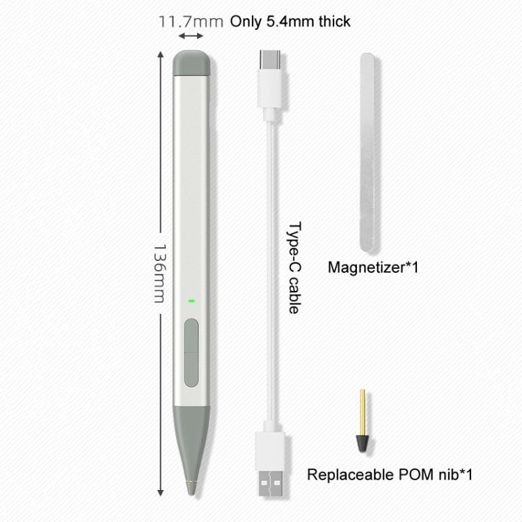 Lápiz Óptico Microsoft Surface Pro 8/9/Go Sensible a la Presión 4096 (Gris)