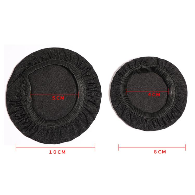 Fundas Protectoras para Auriculares Universales Redondas Reutilizables Transpirables a Prueba de Sudor (Negro) 2 unidades