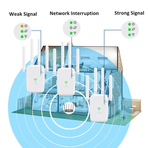 Repetidor Inalámbrico Urant U11 300 Mbps 2,4 GHz Amplificador Señal WIFI Configuración Rápida WPS Enchufe Británico (Negro)