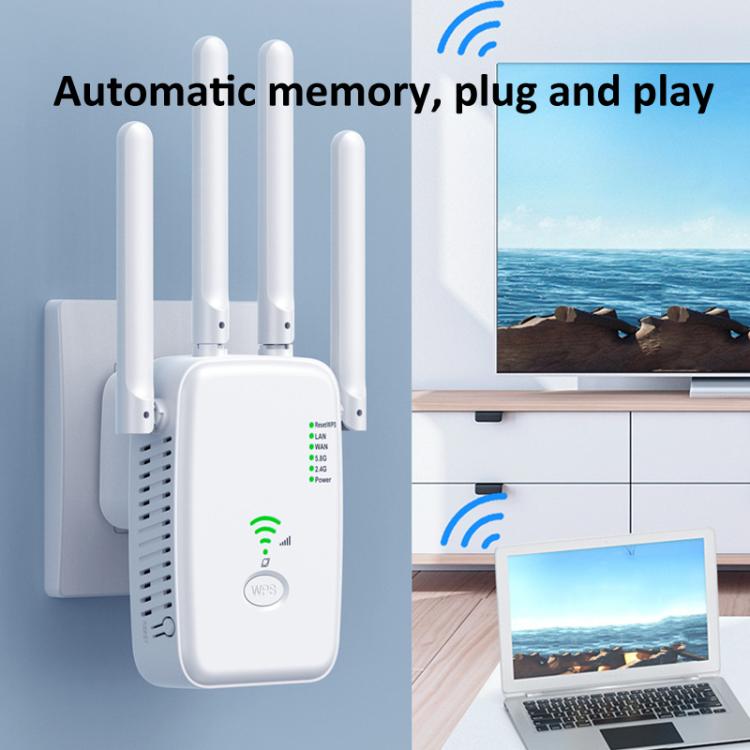 Repetidor Inalámbrico Urant U11 300 Mbps 2,4 GHz Amplificador Señal WIFI Compatible Configuración Rápida WPS Enchufe Europeo (Negro)