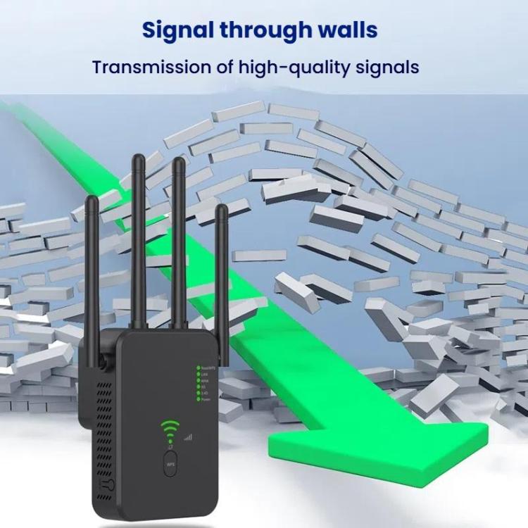 Repetidor Inalámbrico Urant U10 1200 Mbps 2,4 GHz y 5,8 GHz Amplificador de Señal WIFI 4 Antenas Enchufe Estadounidense (Blanco)
