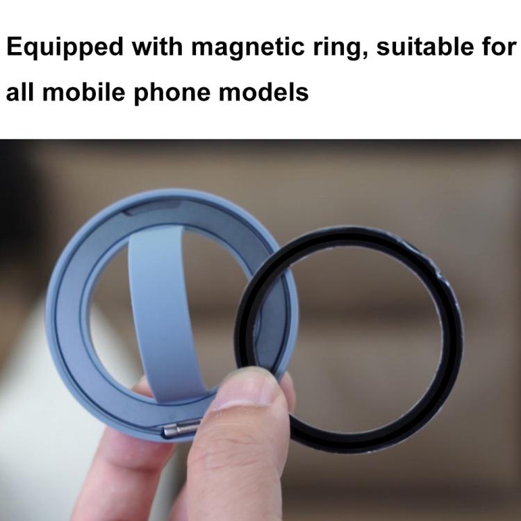 Mini Soporte para Teléfono Móvil Rk-X39 con Hebilla de Anillo Magnético de Silicona (Azul Oscuro)