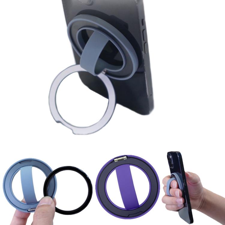 Mini Soporte para Teléfono Móvil Rk-X39 con Hebilla de Anillo Magnético de Silicona (Azul Oscuro)