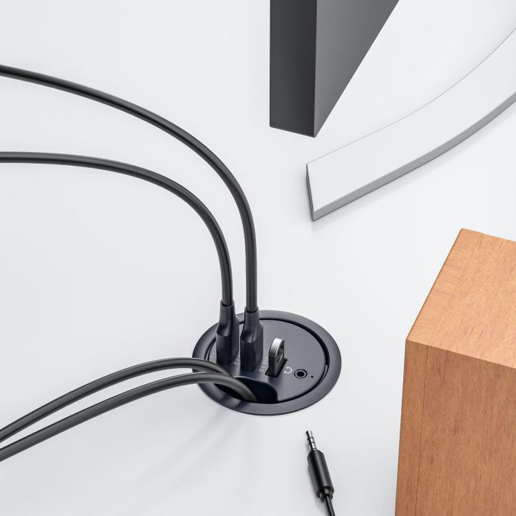 Estación de Acoplamiento Divisora para Escritorio con 3 Puertos USB 3.0, TF y SD, Cable de 1,2 m