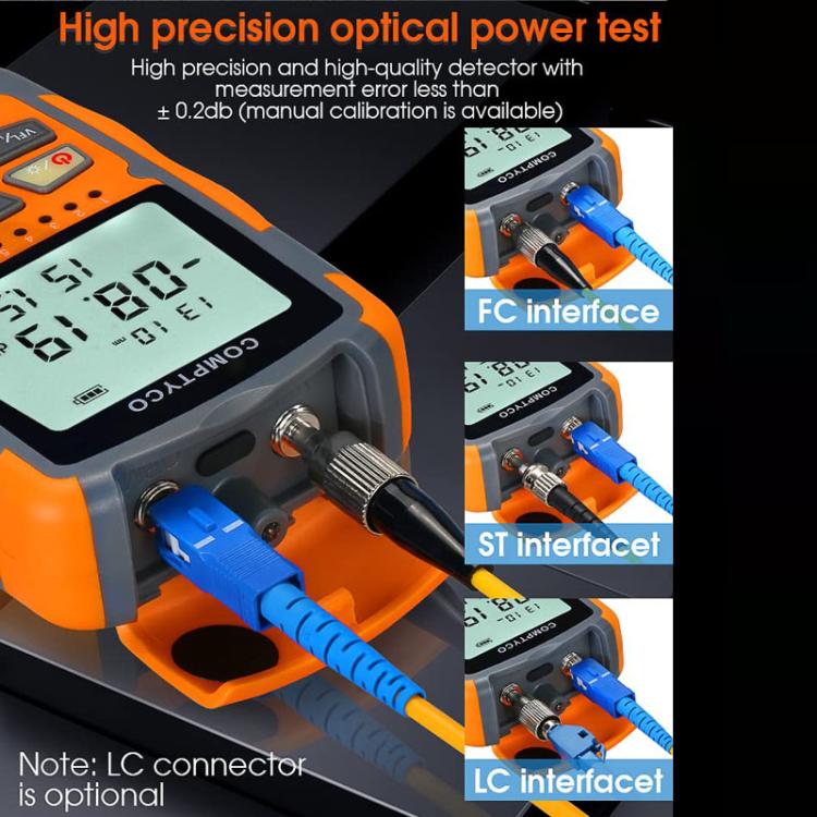 Mini Medidor de Potencia Óptica 4 en 1 Modelo M50 20 Mw Máquina Integrada de Luz Roja Equipo de Prueba de Potencia Portátil