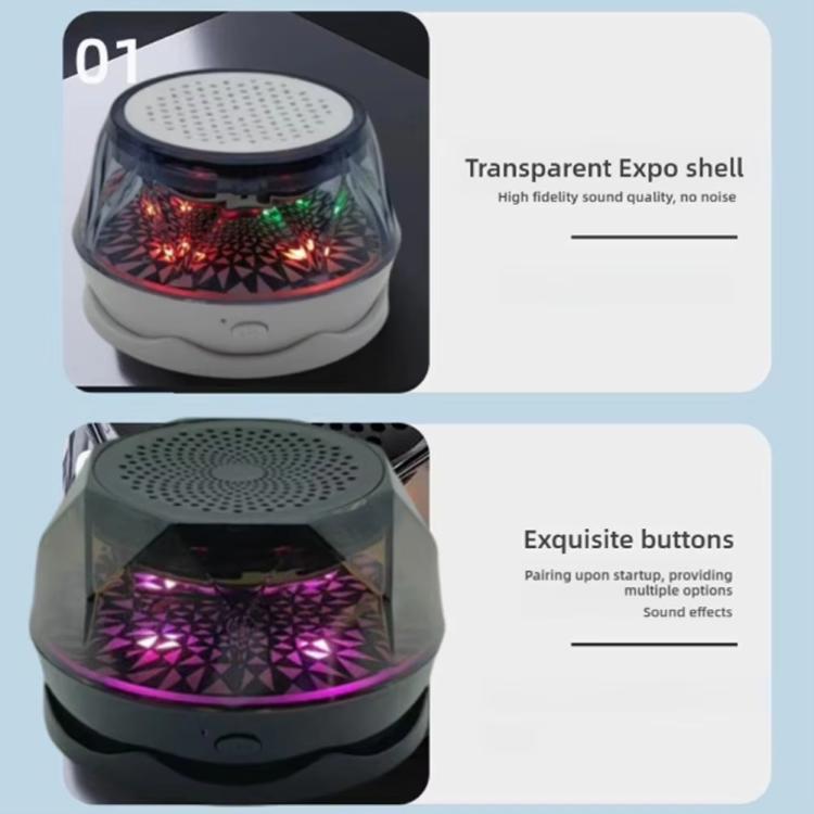 Mini Altavoz Portátil Inalámbrico Bluetooth con Luz de Ambiente RGB Magnética (Blanco)