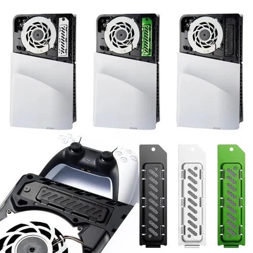 Staubschutzabdeckung SSD M.2 Wärmeableiter PS5 Slim PS5 Pro Erweiterungsschacht Kühler (Silber)