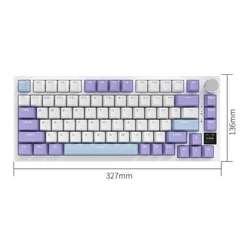 Teclado Mecánico para Juegos Ajazz Ak820 Pro Inalámbrico Bluetooth Trimodo Personalizado Junta Intercambiable en Caliente Pantalla TFT (Negro Axis)