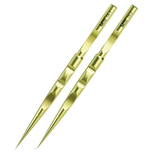 Titanium Maant Tweezers, Small Anti-statics Pick Up Hairs in Bird's Nest Shape, Repair Tool (Pink) Straight
