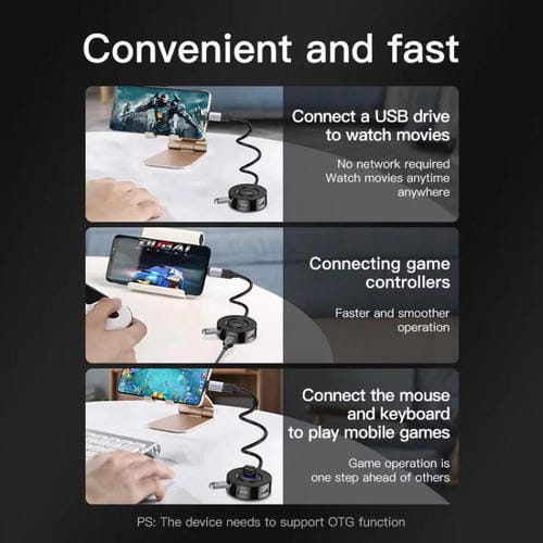 Concentrador de Expansión Mindpure US018 USB 2.0 4 Puertos para Ordenador 1 m (Negro)