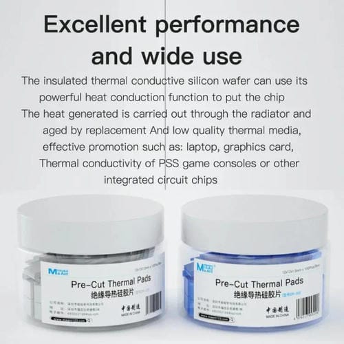 Silikon-Wärmeleitpaste Maant Dr-03 100 Stück Isolierend und Leitend CPU (Grau)