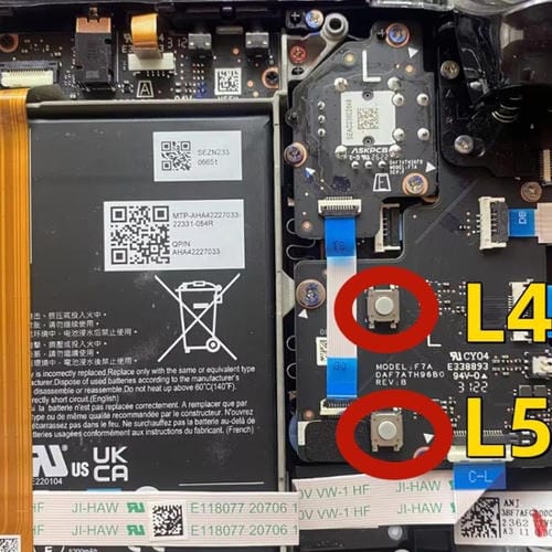 Boutons de réparation portables L4 / L5 / R4 / R5 Steam Deck (10 unités)