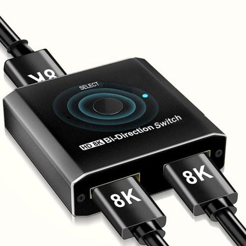 Conmutador Bidireccional Pway S6203H 8K 60 Hz con 2 Entradas y 1 Salida Compatible con HDMI