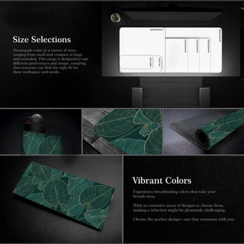 Alfombrilla de ratón temática flores y árboles 300x800x2 mm para oficina y juegos (N.º 5)