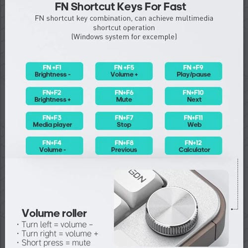 Teclado IMICE AN-800 Bluetooth modo dual estructura de tijera (Negro)