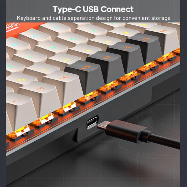 Teclado mecánico iMICE GK-690 con cable tipo C (Blanco)