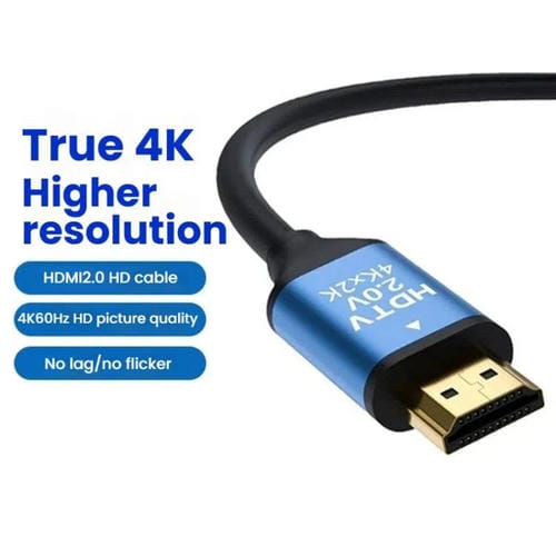 Cable HDMI VegGieg V2.0 4K60Hz conexión video para decodificador TV monitor proyección 1,5 m (Negro)