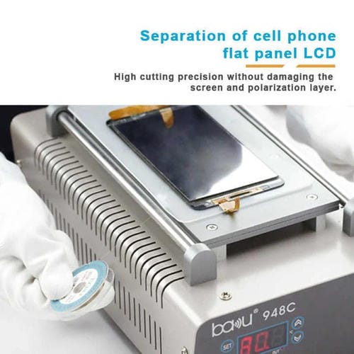 Filo Separatore dello Schermo in Acciaio al Carbonio BAKU 0,05mm 200 m Riparazione di Schermi LCD di Smartphone e Tablet