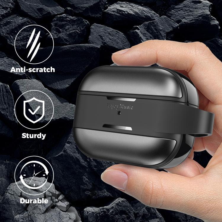 Funda protectora AhaStyle WG75-PRO2 de TPU y aleación de aluminio, resistente a arañazos y dividida, para AirPods Pro 2 (roja)