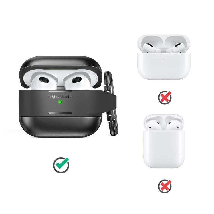 Funda protectora AhaStyle WG75-3 de TPU y aleación de aluminio resistente a arañazos para AirPods 3 (plateada)