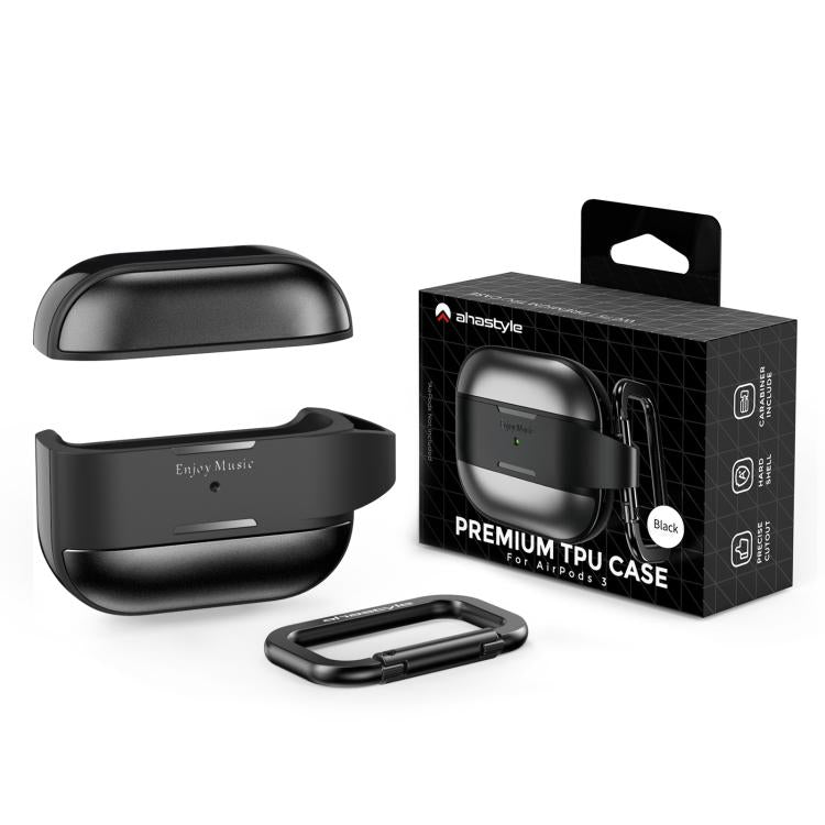 Funda protectora AhaStyle WG75-3 de TPU y aleación de aluminio resistente a arañazos para AirPods 3 (plateada)