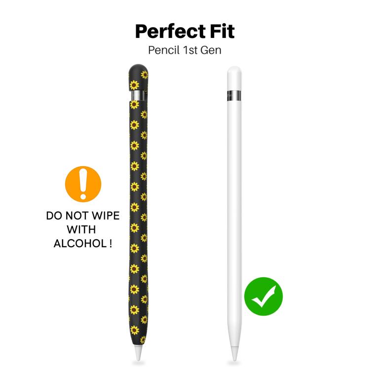 For Apple Pencil 1 AhaStyle PT93-SF Lightweight Skin-Friendly Silicone Protective Case(Black)