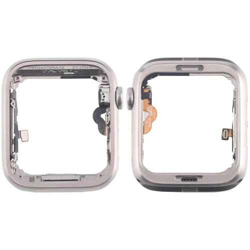 Marco Central de Acero Inoxidable Apple Watch Series 5 44mm LTE con Placa de Bisel, Corona, Eje Giratorio y Cable Flex
