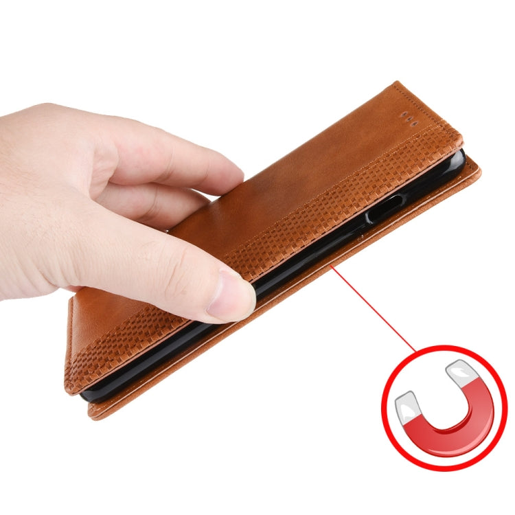 Estuche de Cuero con Tapa Horizontal con Textura Retro y Hebilla Magnética para Xiaomi Mi 9, con Soporte, Ranuras para Tarjetas y Billetera (Azul)
