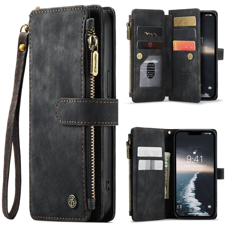 Para iPhone 15 Caseme C30 Funda de Cuero Multifuncional para Teléfono (Negro) - MOVILSTORE
