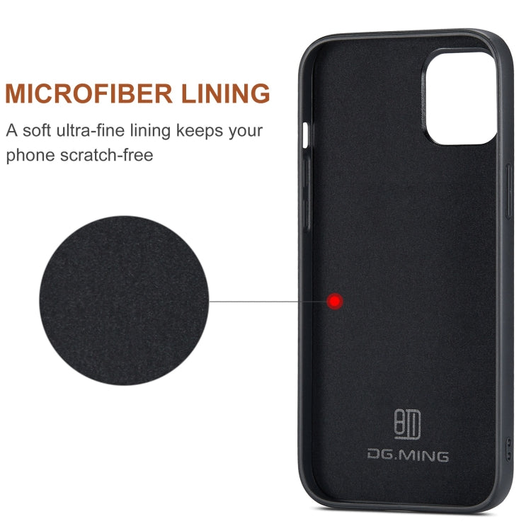 Para iPhone 15 Dg.Ming M2 Series Funda de Cuero para Teléfono con Bolsa para Tarjetas de 3 Pliegues (Rojo) - MOVILSTORE