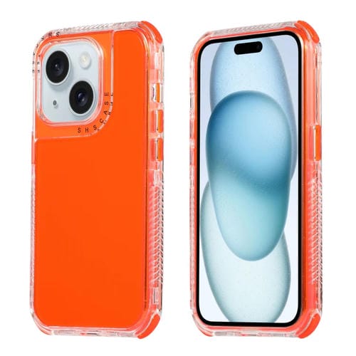 Para iPhone 15 Dreamland 3 En 1 Funda para Teléfono PC + TPU con Marco Transparente de Color Transparente (Naranja) - MOVILSTORE