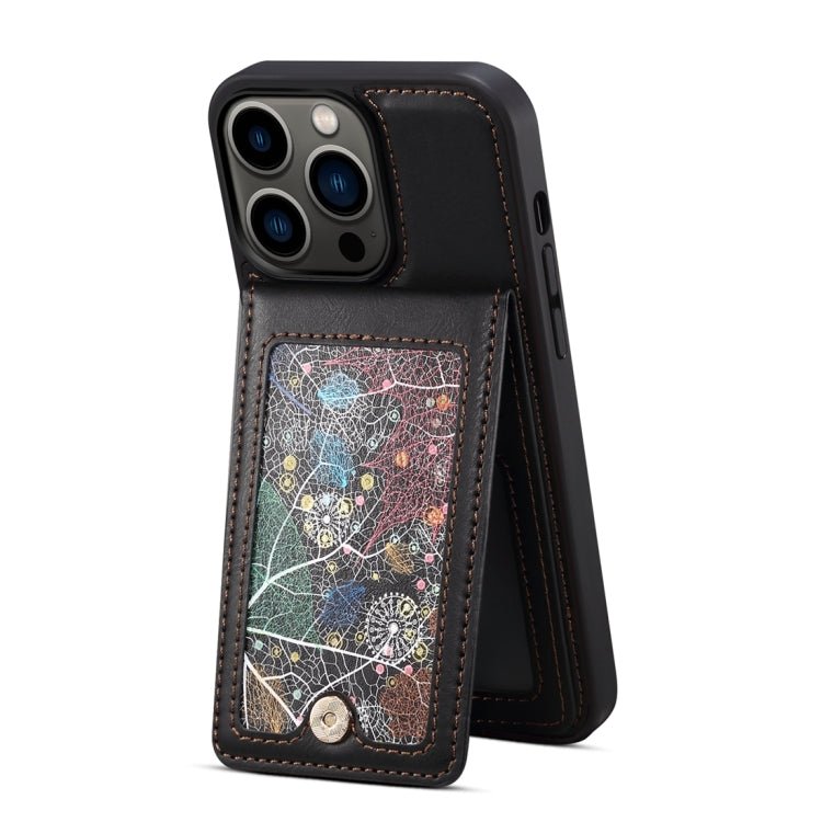 Para iPhone 15 Eseble Star Series Funda para Teléfono con Ranura para Tarjeta y Soporte para Cordón (Negro) - MOVILSTORE
