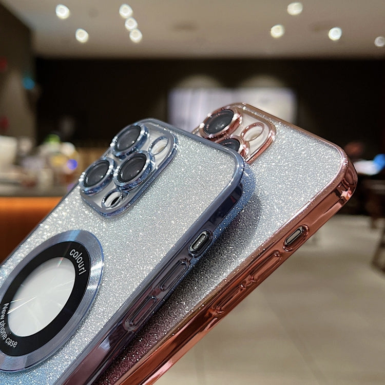 Para iPhone 15 Estuche para Teléfono de TPU con Galvanoplastia con Brillo Degradado Magsafe (Dorado) - MOVILSTORE