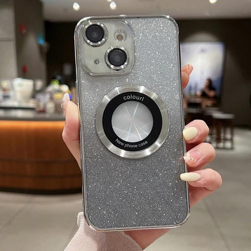 Para iPhone 15 Estuche para Teléfono de TPU con Galvanoplastia con Brillo Degradado Magsafe (Plateado) - MOVILSTORE