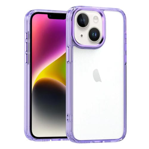 Para iPhone 15 Funda de Acrílico para Teléfono de Alta Translucidez (Púrpura) - MOVILSTORE