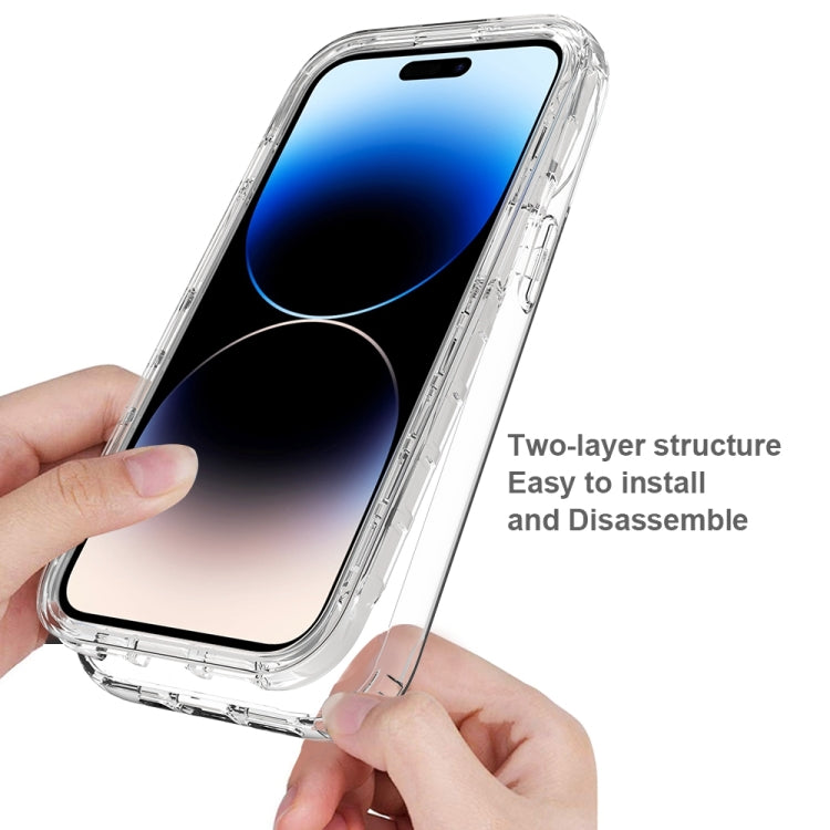 Para iPhone 15 Funda para Teléfono con Degradado Transparente a Prueba de Golpes de Cuerpo Completo (Púrpura) - MOVILSTORE