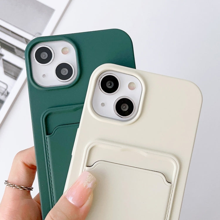 Para iPhone 15 Funda para Teléfono con TaRJetero de Silicona Elástica con Cordón Cruzado (Marrón) - MOVILSTORE